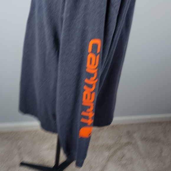 Carhartt  Mens XL Relaxed Fit Long Sleeve Logo  work outdoor Casual Wear Print - Picture 7 of 12